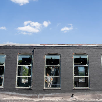 A building with many windows.